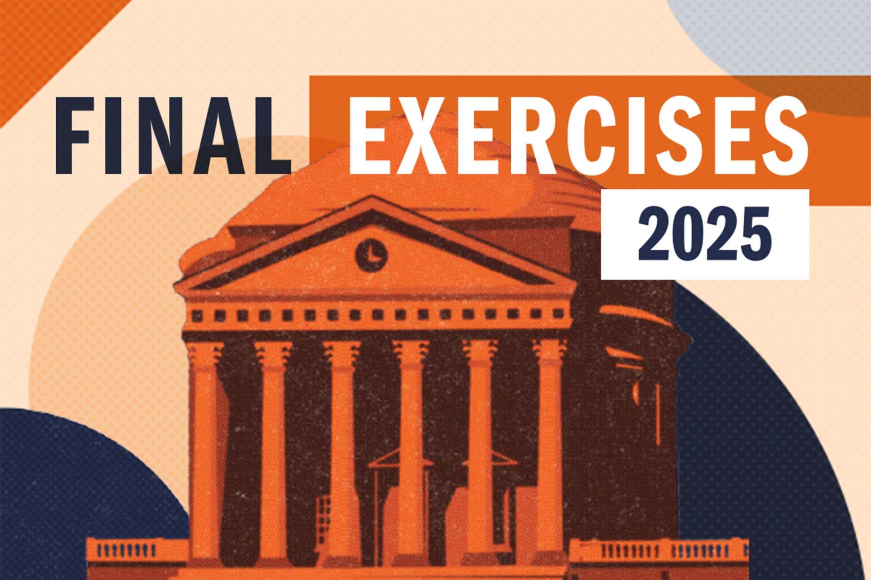 Illustration of a design pattern for the background of Final Exercises 2025 page.