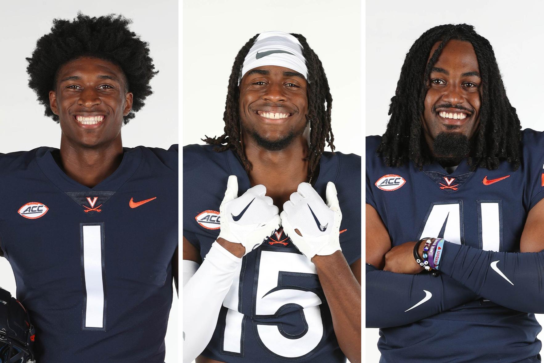 Portraits of Lavel Davis Jr., Devin Chandler and D’Sean Perry  