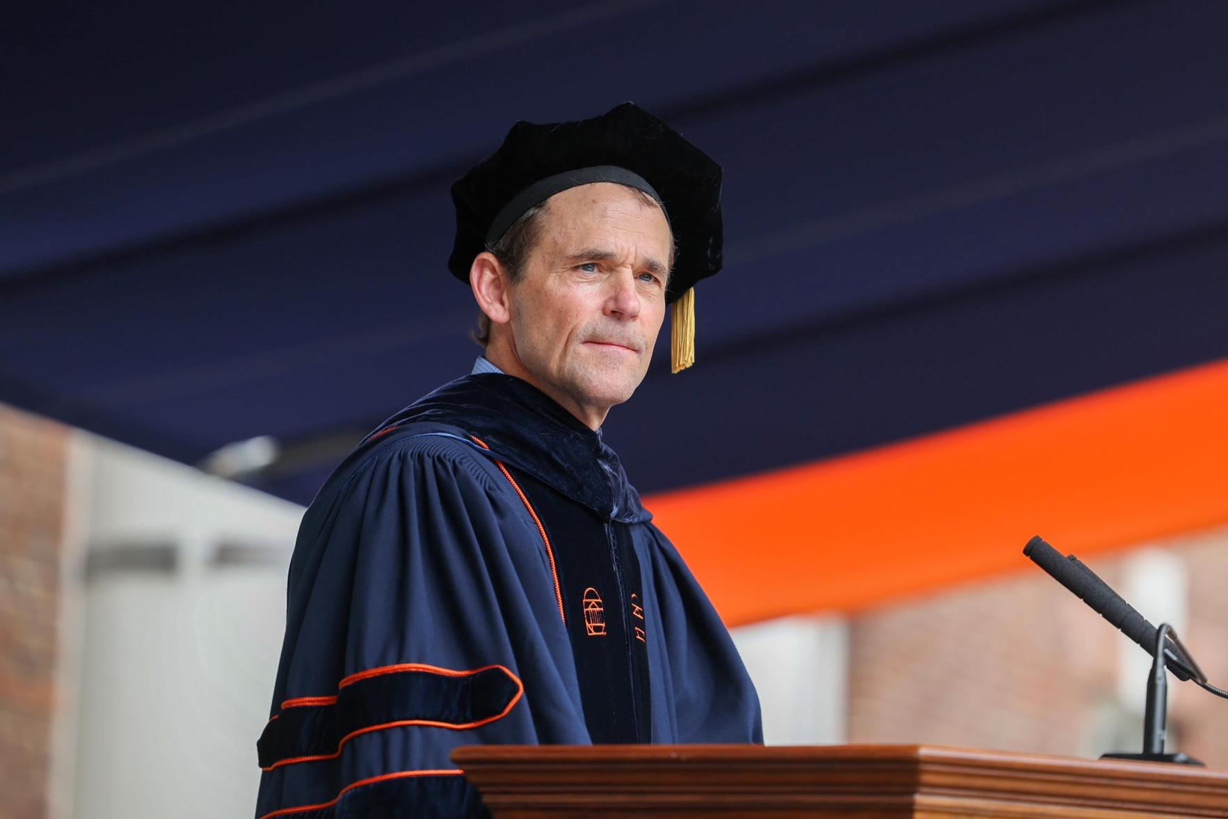 UVA President Jim Ryan speaking at Final Exercises