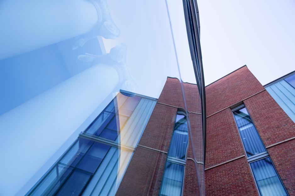 Upward view of a building