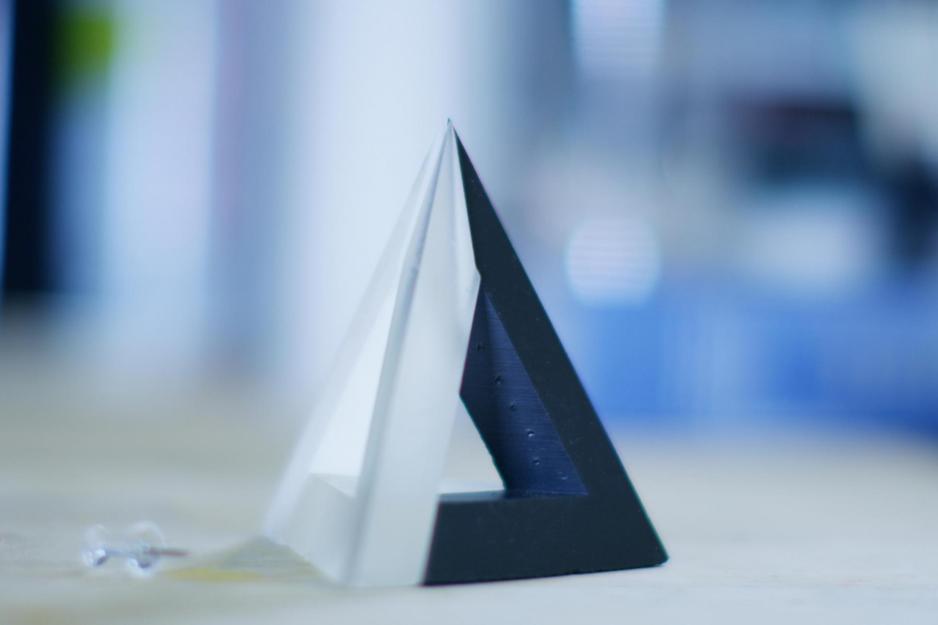 Pyramid with a hole in the middle