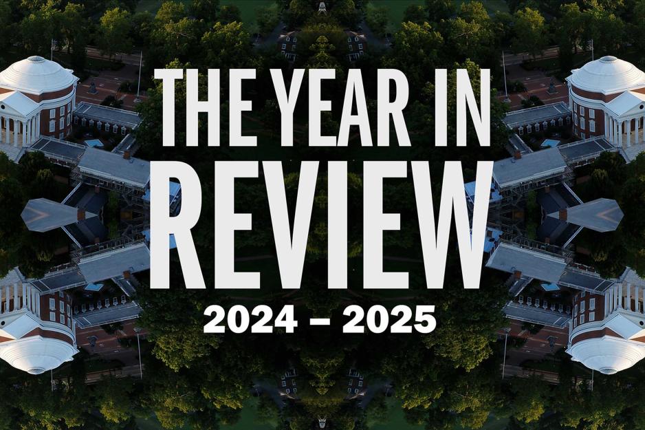 Text The Year in Review 2024 to 2025 overlaying a photo of the Rotunda