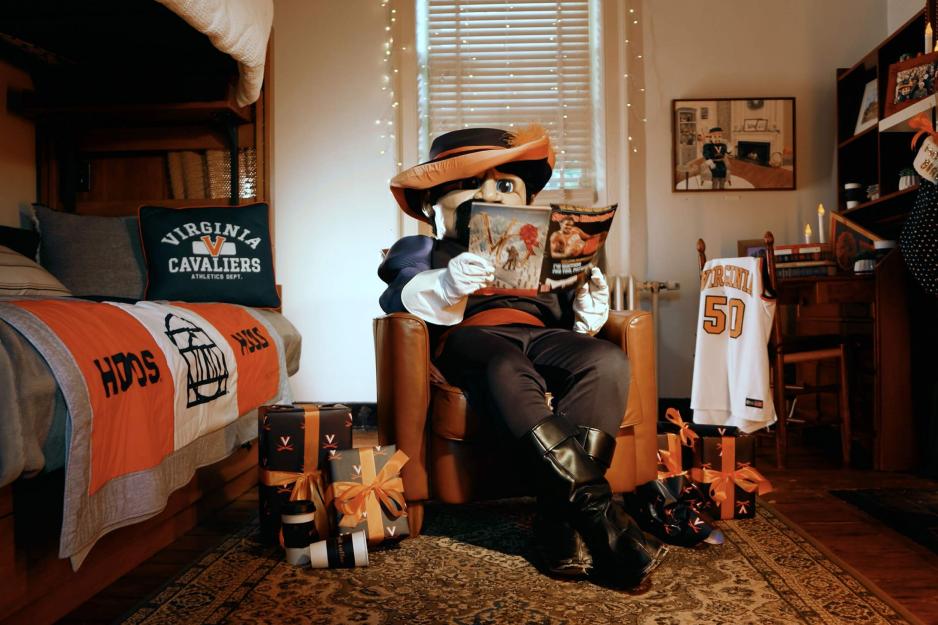 Cavman sitting in a Lawn room