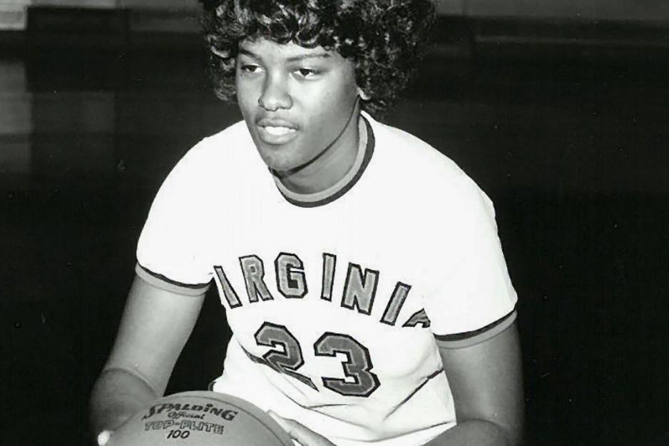 Sharlene Brightly in UVA basketball uniform headshot