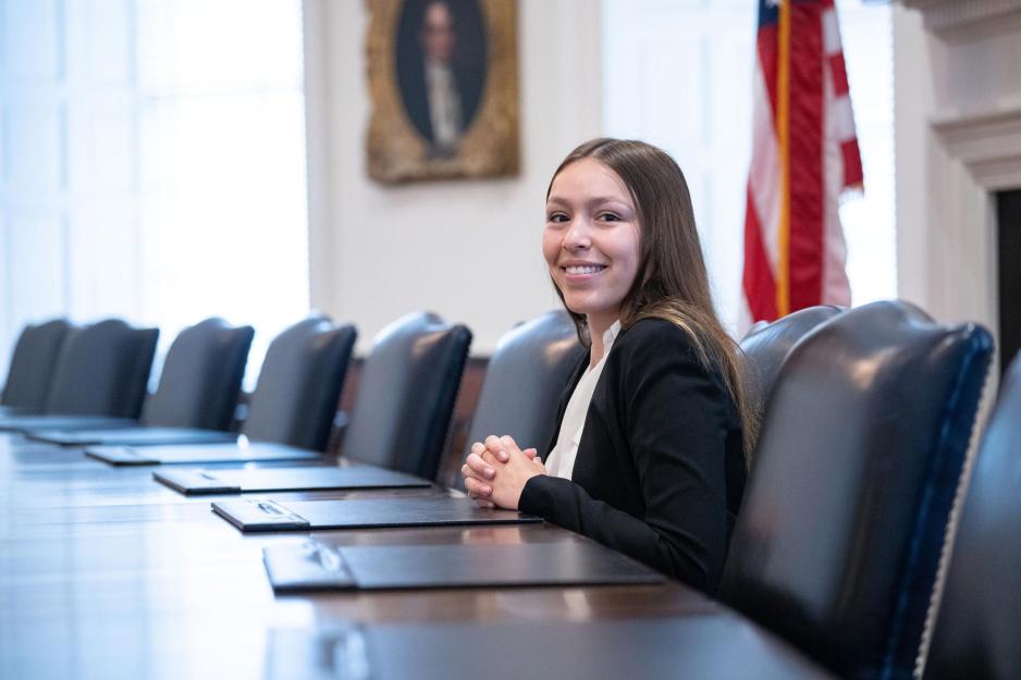 Portrait of Lillian Rojas in the Board Room in the Rotunda