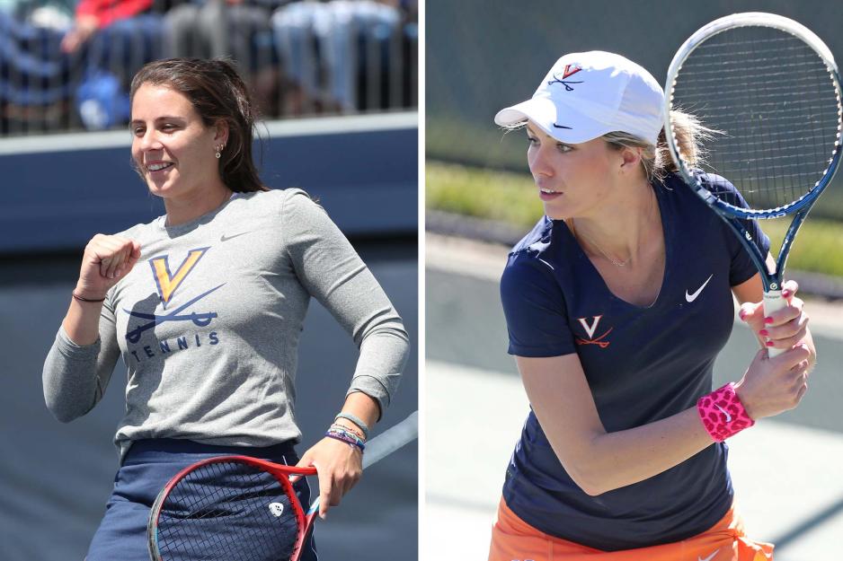 Former UVA stars – and NCAA champions – Emma Navarro, left, and Danielle Collins have represented the Cavaliers quite well at the professional level. 