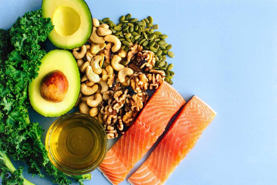 Salmon and other healthy fats like avocado, nuts and seeds