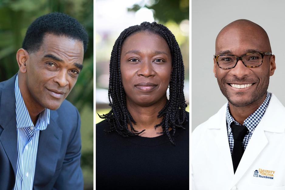 Ralph Sampson, Claudrena Harold, and Taison Bell