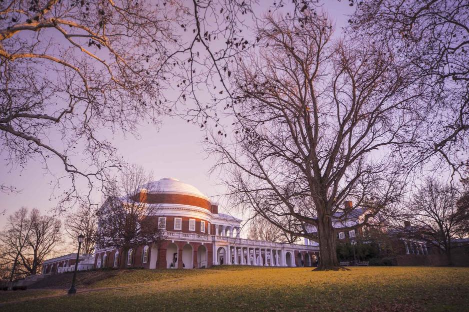 Looking up at the Rotunda from below a hill