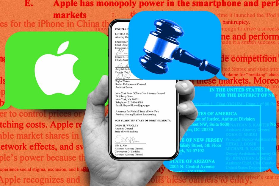 Illustration of Antitrust Lawsuit Against Apple