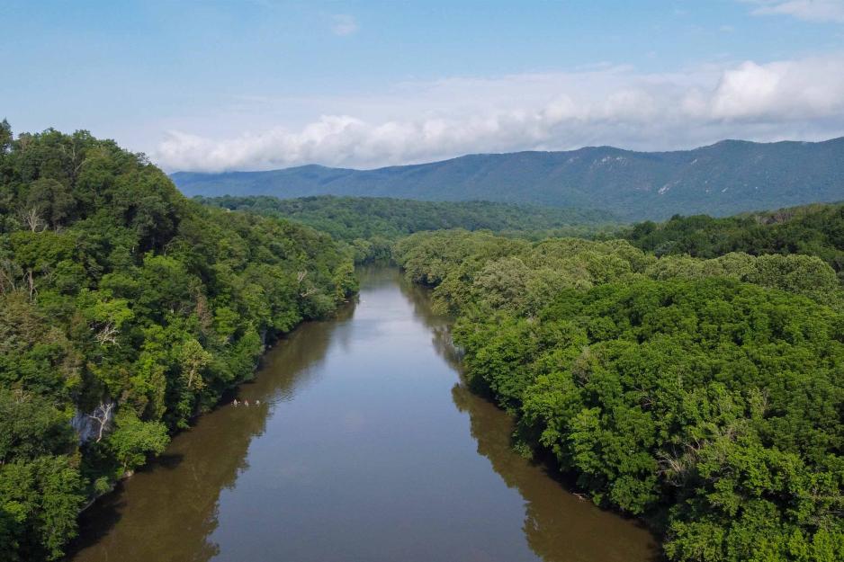 Arial image of a river