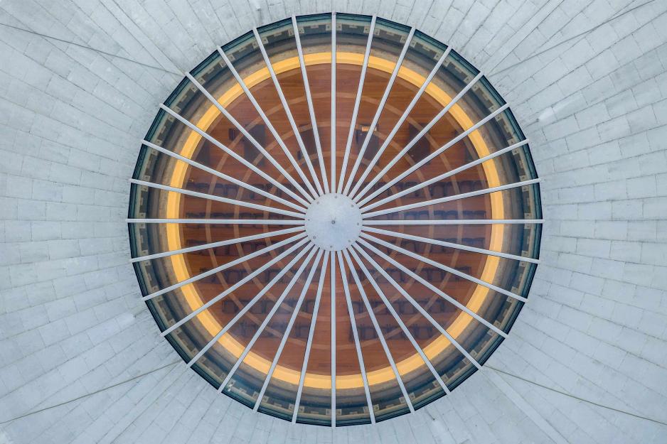 Aerial photo of the Rotunda dome oculus