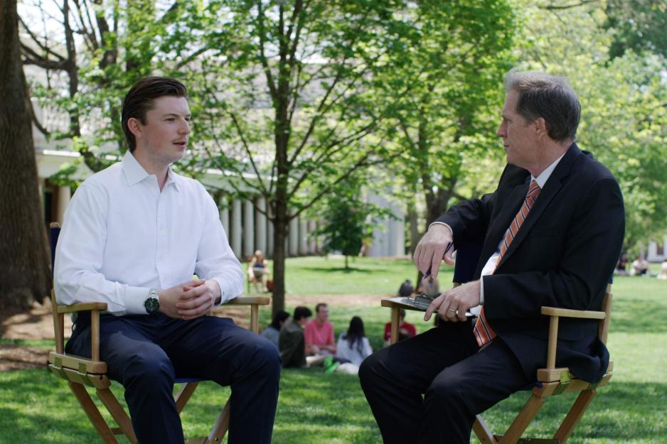 Will Keen talks with Mike Mather on the Lawn