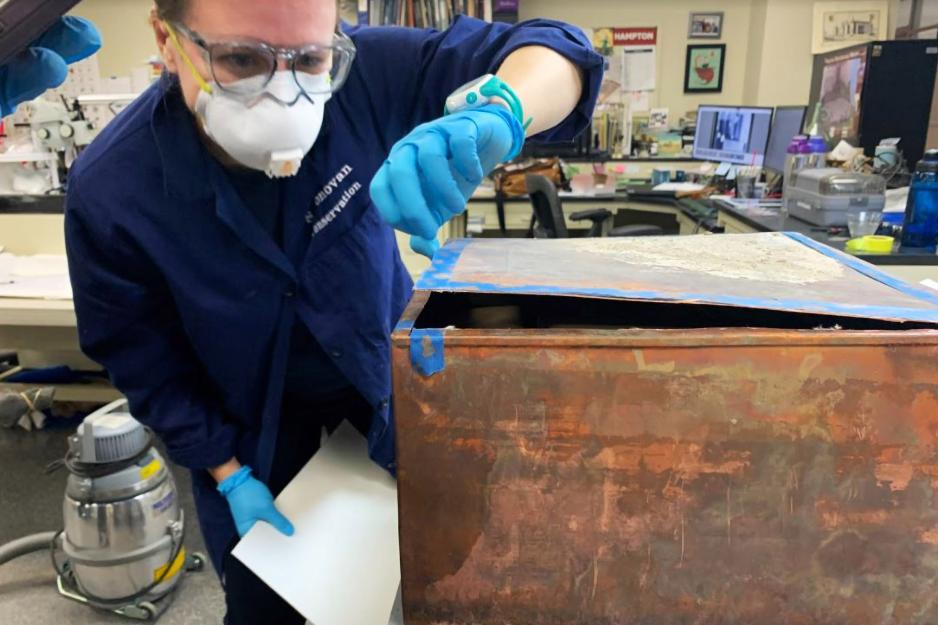 Sue Donovan working in a lab