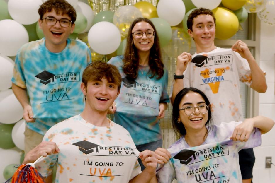 Students pose with “Ms. A” 