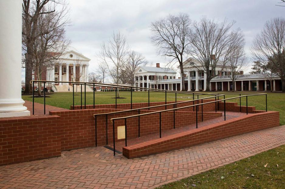Brick Ramp on the West side of the Lawn, adjacent to Pavilions V and IX
