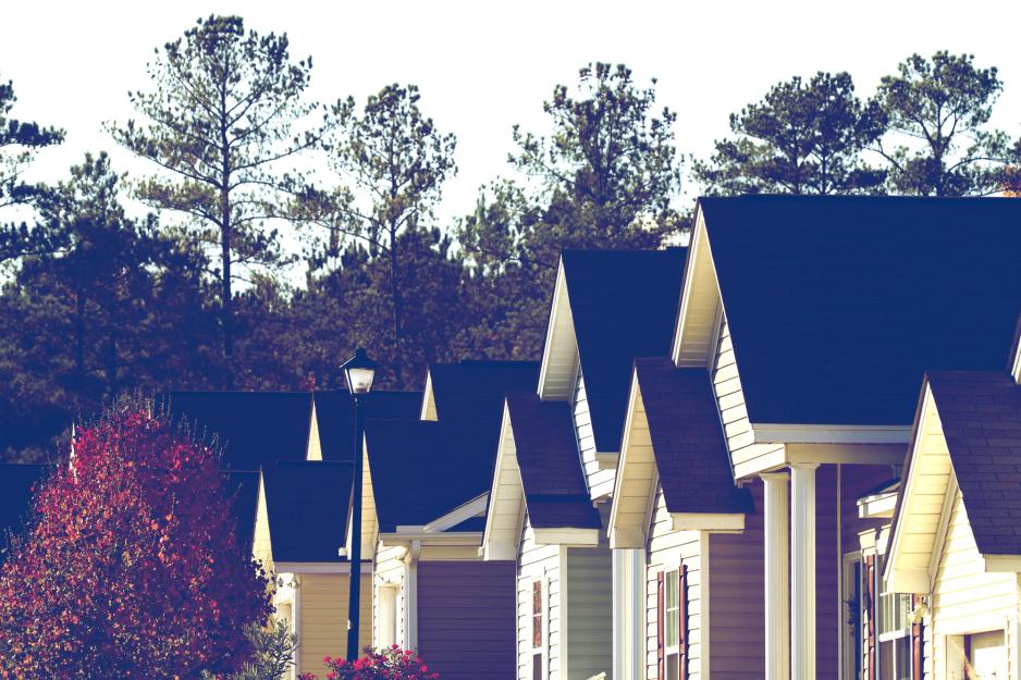 houses in a neighborhood