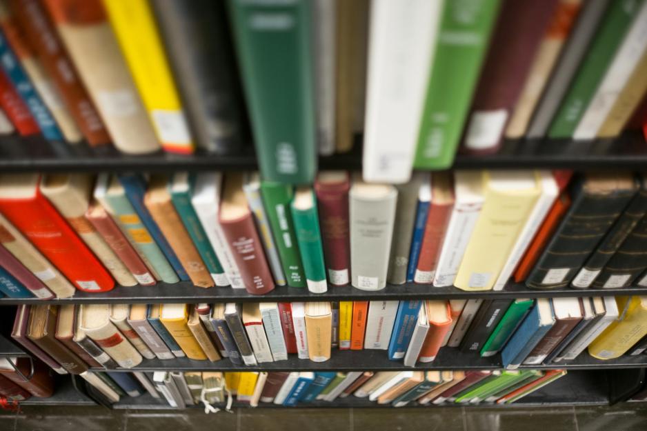 Bookshelf full of books