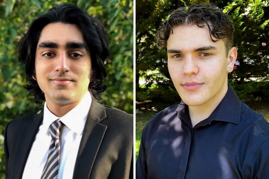 Headshot: Amayr Babar, left, Ali Houssain Sareini, right