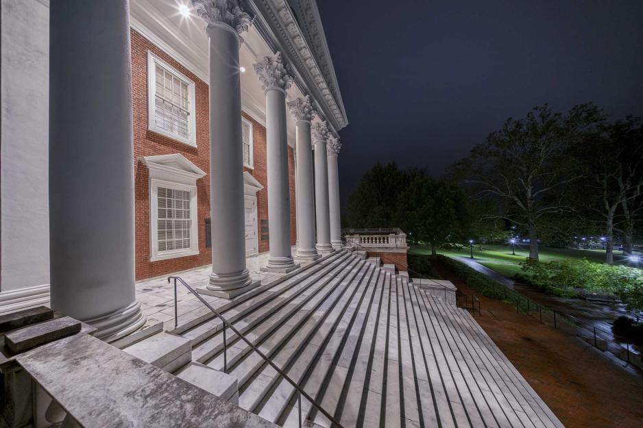 Steps leading up to a building at UVA