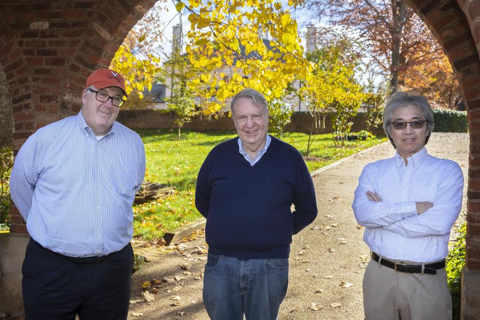 From left,Richard Diemer, Dick Crawford and Jim Cheng  stand together