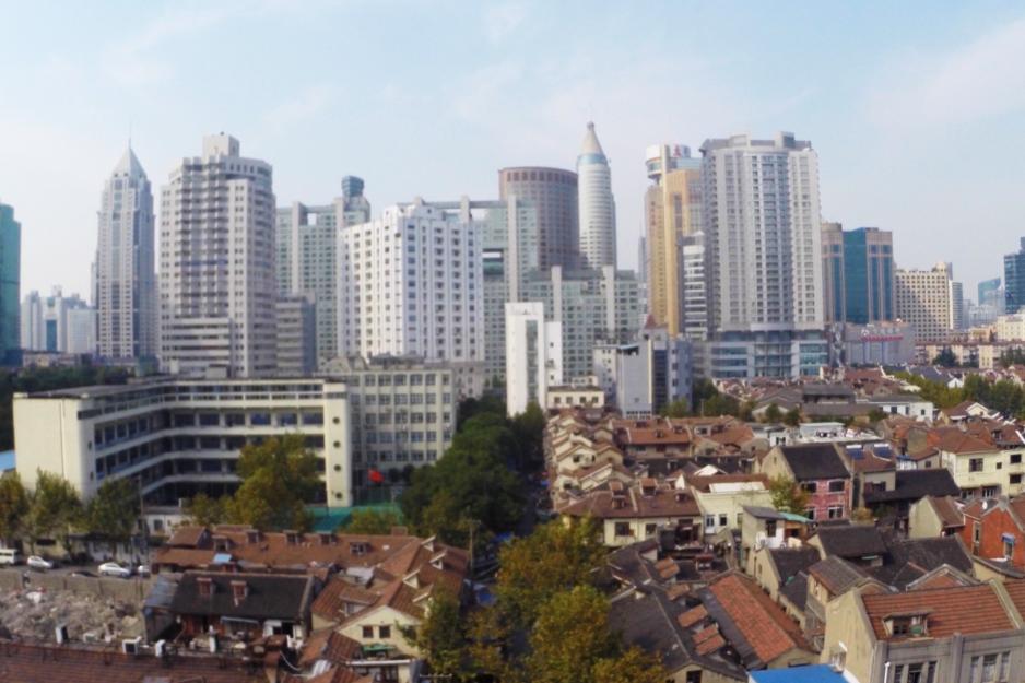 Chinese City next to a suburb