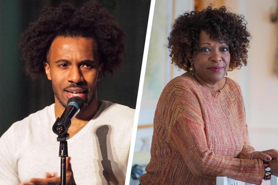 Headshots left to right: Kyle Dargan and Rita Dove