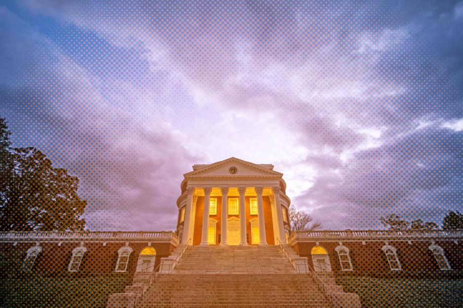 Rotunda from the bottom of the steps with clouds overhead
