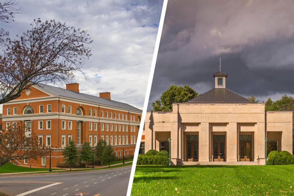 Left: School of Education building Right: School of Law building