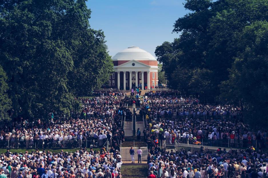 Crowd gathers on the Lawn for a Finals Ceremony