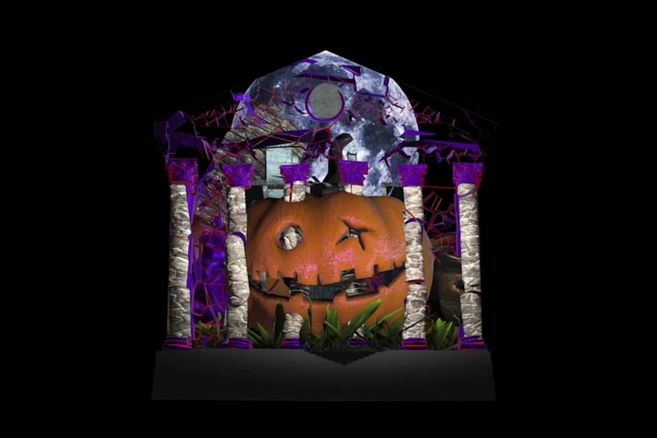 a Pumpkin made to look like the Rotunda