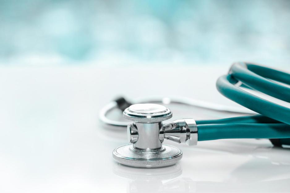 Stethoscope sitting on table