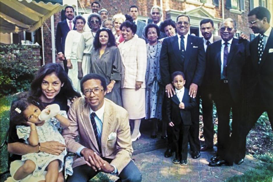 Family photo with Ian-Yates Cunningham (fourth from the right)