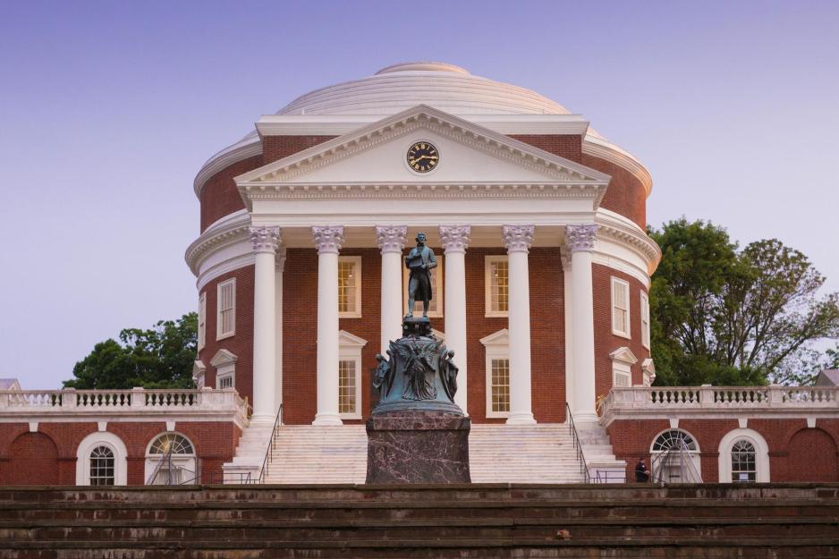 Rotunda with statue of Thomas Jefferson standing