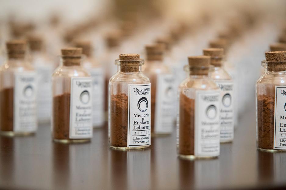  vials of soil from the memorial construction site 