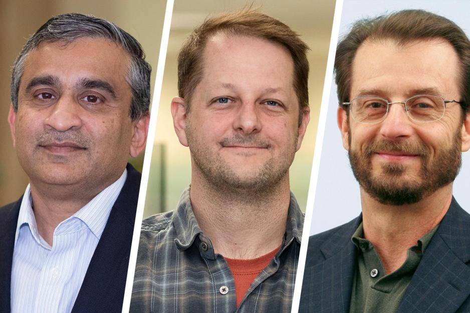 Headshots left to right: Madhav Marathe, Bryan Lewis and Chris Barrett