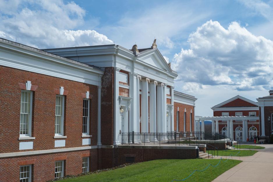 Entrance to the McIntire School of Commerce