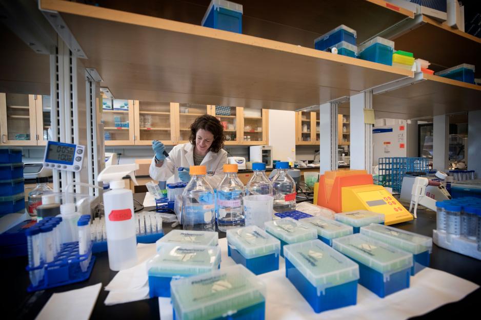  Melanie Rutkowski working in the lab