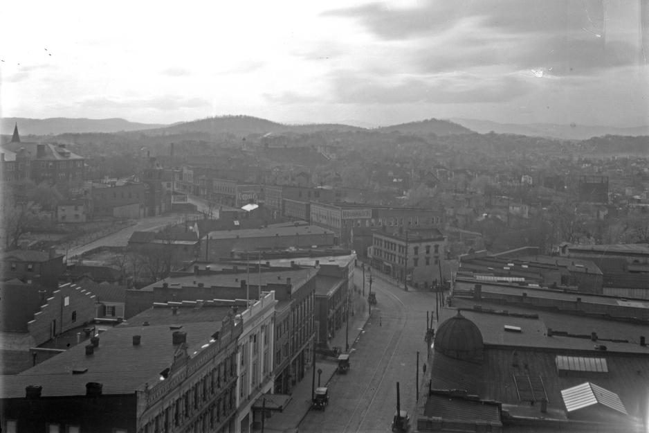Main Street to Vinegar Hill in Charlottesville, circa 1920-39 