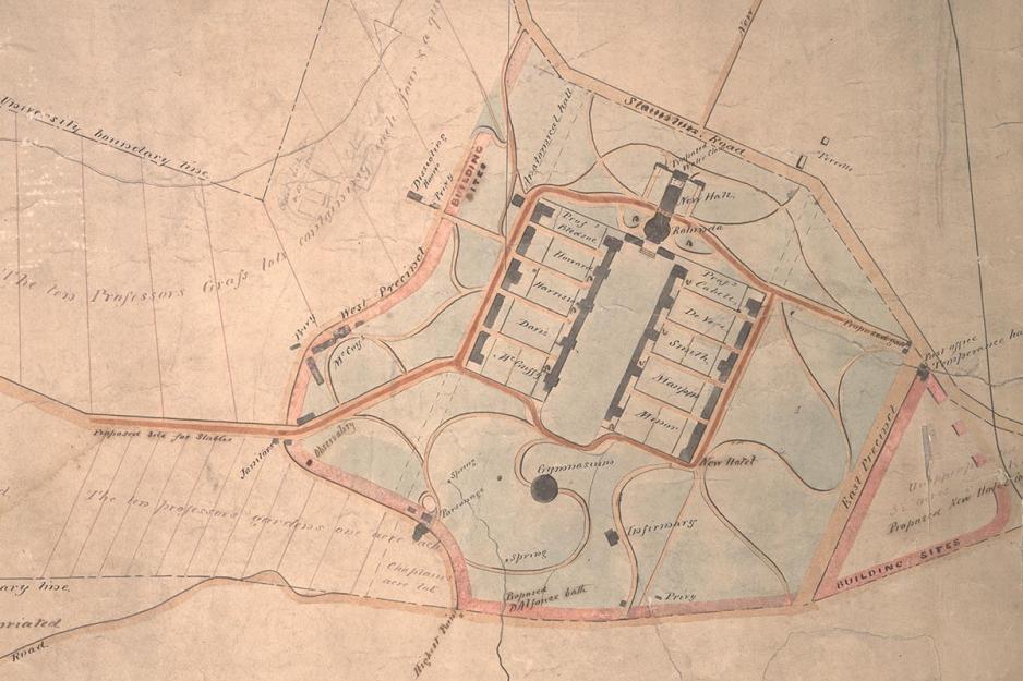 Architecture blue prints of Grounds