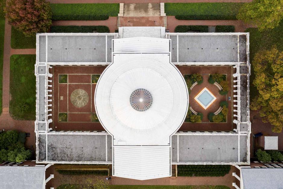 Arial view of right over the Rotunda