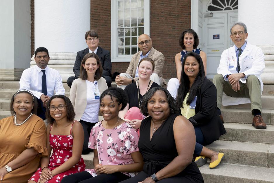 Group photo Front row: Tanya Walker, Chloe Walker, KaTia Whindleton and Pamela Whindleton. Middle row: Philip Fernandes, Brynne Sullivan, Jennifer Burnsed and Sana Syed. Top row: Eric Bricker, Jaideep Kapur, Karen Johnston and Mark Okusa.
