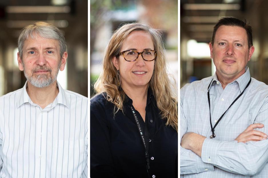 Headshots left to right: Craig Meyer, Silvia Blemker and Joe Hart 