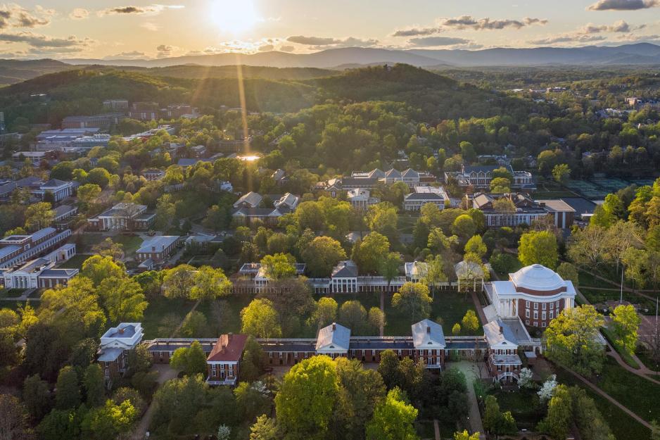 Arial View of the Rotunda and Lawn