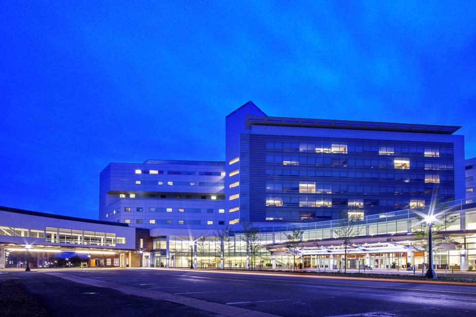 UVA hospital at night