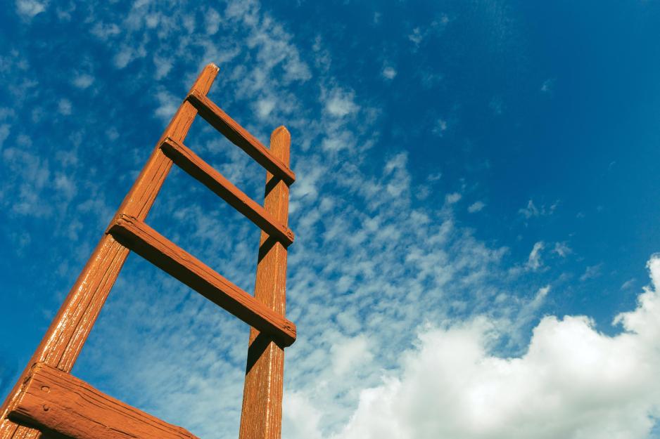 Ladder going into the clouds