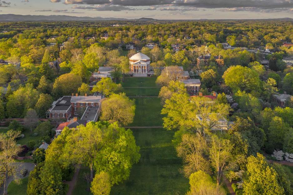 Arial view of the Rotunda 