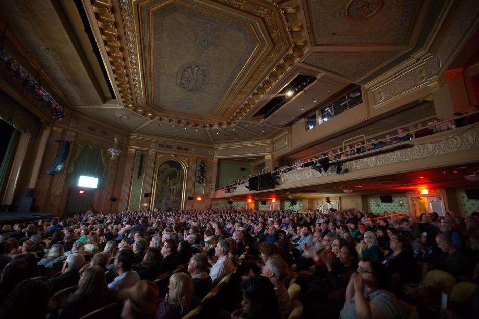 Full theatre as they watch a movie at the Virginia Film Festival