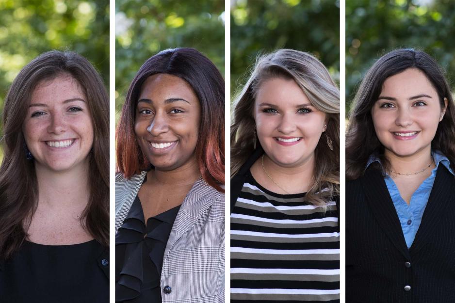 Headshots: Jordan Arnold, Breona Walker, Taylor Mullins and Reilly Park