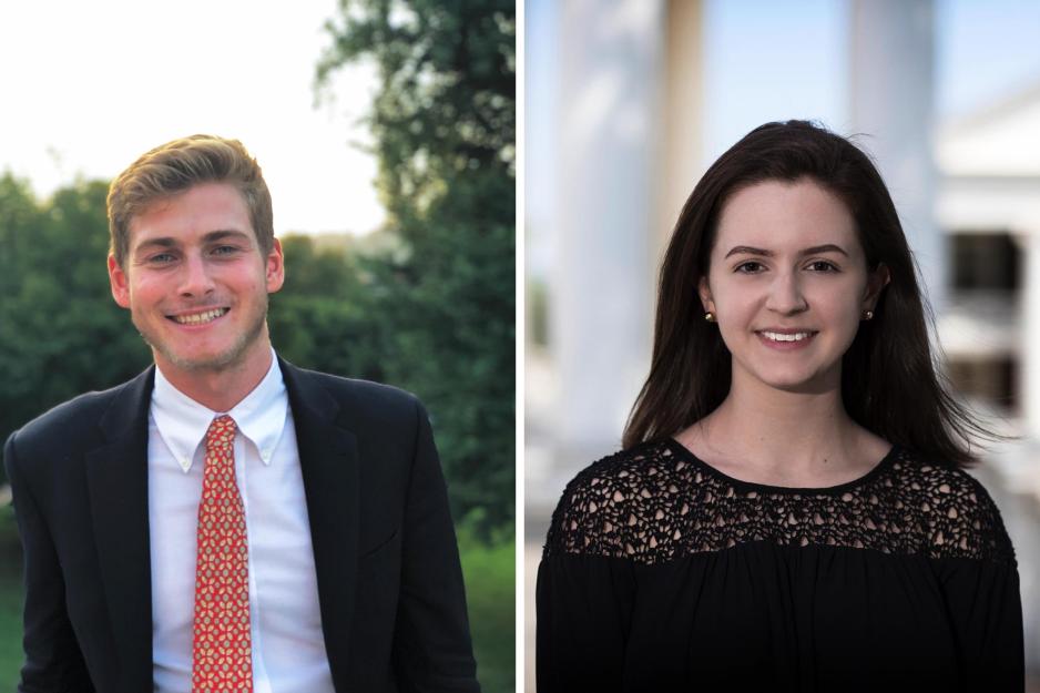 Headshots left to right: Jacob Libby and Olivia Moffett